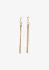 Saint Laurent Cassandre Tassel Earrings In Gold