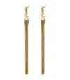Saint Laurent Cassandre Tassel Pendant Earrings In Metallic
