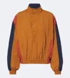 Saint Laurent Cassandre Technical Faille Jacket In Braun
