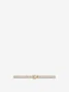 Saint Laurent Cassandre Buckled Leather Belt In Neutral