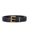 Saint Laurent Medium ‘cassandre' Belt In Black
