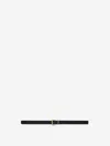 Saint Laurent Logo Plaque Leather Belt In Logo Print On The Inside