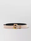 Saint Laurent Paris Women Cassandre Thin Belt With Square Buckle In Box Leather