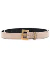 Saint Laurent Paris Women Cassandre Thin Belt With Square Buckle In Box Leather