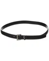 Saint Laurent Logo Loop Belt In Black