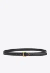 Saint Laurent Belt With Monogram 80 In Nero
