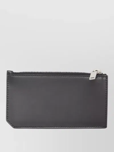 Saint Laurent Cassandre Tiny Fragments Leather Cardholder In Brown