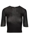 Saint Laurent Cassandre Cropped Knit Top