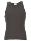 Saint Laurent Ribbed Texture Sleeveless Tank Top