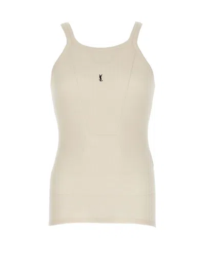 Saint Laurent Cassandre Tops White