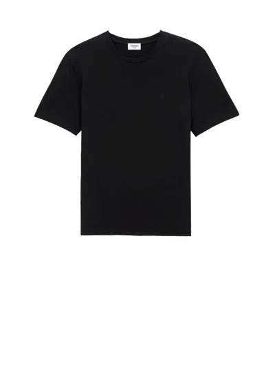 Saint Laurent Cassandre Tshirt In Black