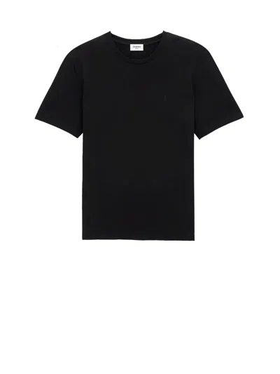 Saint Laurent Cassandre Tshirt In Black