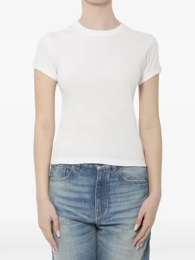 Saint Laurent Cassandre T-shirt In White