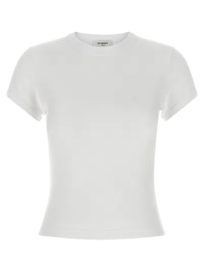 Saint Laurent 'cassandre' T-shirt In White