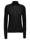 Saint Laurent 'cassandre' Turtleneck Sweater In Black
