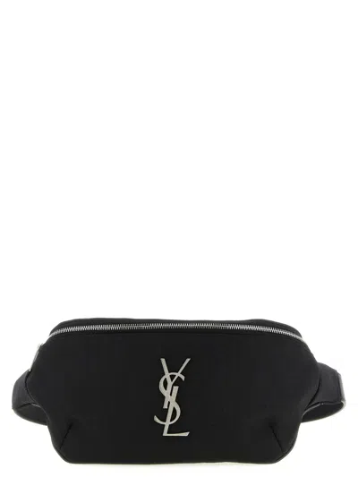 Saint Laurent Lambskin Leather Belt Bag In Black