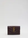 Saint Laurent Cassandre Wallet In Brown