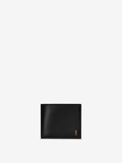 Saint Laurent Cassandre Wallet In Black