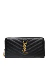 Saint Laurent Cassandre Wallet In Black