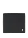 Saint Laurent Cassandre Wallet In Black