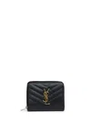 Saint Laurent Cassandre Wallet In Black
