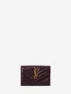 Saint Laurent Cassandre Wallet In Brown