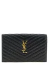Saint Laurent 'cassandre' Wallet On Chain In Brown