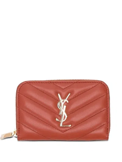 Saint Laurent Cassandre Wallet In Orange