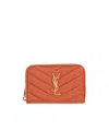 Saint Laurent Cassandre Wallet In Orange