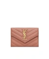 Saint Laurent Cassandre Wallet In Pink