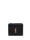 Saint Laurent Cassandre Wallets Black
