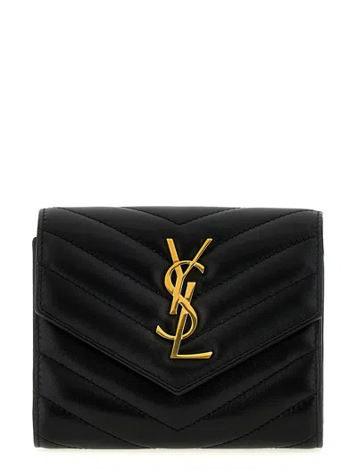 Saint Laurent Cassandre Wallets, Card Holders Black