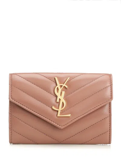 Saint Laurent Cassandre Wallets Rose
