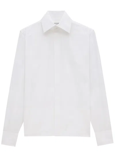 Saint Laurent Cassandre White Wool Shirt
