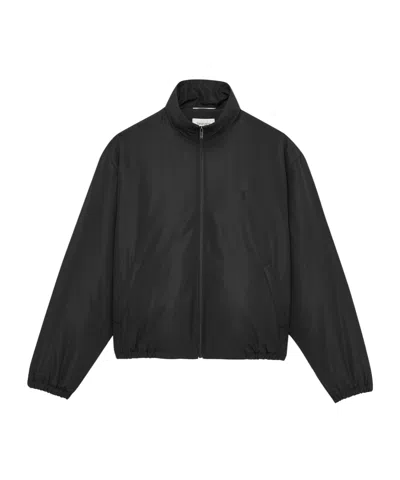 Saint Laurent Cassandre Windbreaker In Taffeta In Black
