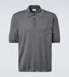 Saint Laurent Polohemd Cassandre Aus Wolle In Gray