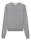 Saint Laurent Cassandre Wool Sweater In Gray