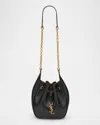 Saint Laurent Cassandre Ysl Bucket Bag In Leather