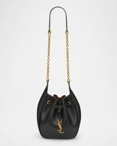 Saint Laurent Cassandre Ysl Bucket Bag In Leather