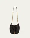 Saint Laurent Cassandre Ysl Bucket Bag In Leather
