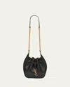 Saint Laurent Cassandre Ysl Bucket Bag In Leather