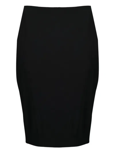Saint Laurent Cassandre Zip-fastening Pencil Skirt In Black