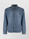 Saint Laurent Casual Denim Long Sleeve Shirt In Multi