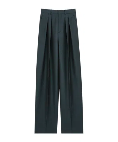 Saint Laurent Casual Pants With Belt Loops In Blue