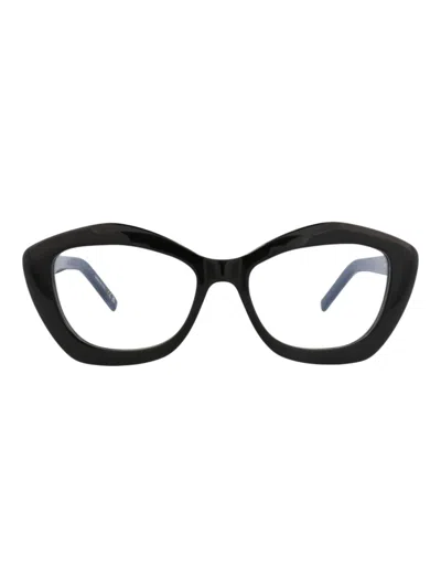 Saint Laurent Cat Eye Acetate Optical Frames For Women In Black