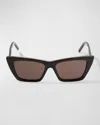 Saint Laurent Cat-eye Acetate Sunglasses In Black