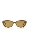 Saint Laurent Cat-eye Acetate Sunglasses In Brown
