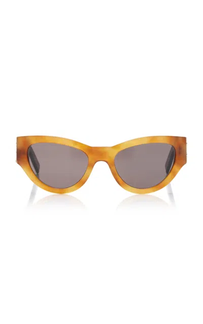 Saint Laurent Cat-eye Acetate Sunglasses In Brown