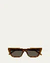 Saint Laurent Cat-eye Acetate Sunglasses In Shiny Transparent Cognac Brown