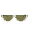 Saint Laurent Cat Eye-frame Acetate Sunglasses With Saddle Nose Bridge In Green
